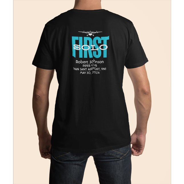Student Pilot First Solo Aviation Custom  T-Shirt (Creator Uploaded)