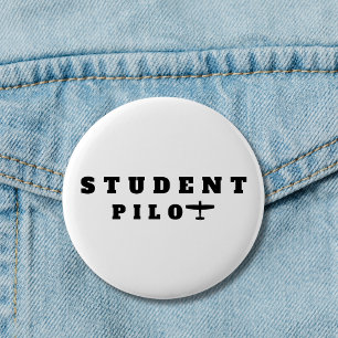 Student Pilot Simple Airplane Aviation custom  2 Inch Round Button