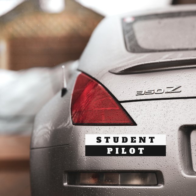 Student Pilot Simple Airplane Aviation custom  Bumper Sticker (Creator Uploaded)