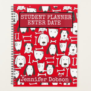 Student Planner with colourful cartoon dogs