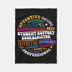 Student Support Coordinator Appreciation Day Back  Fleece Blanket