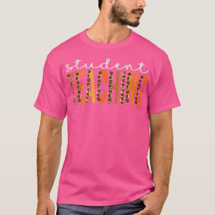 Student Teaching leopard Squad Cute Fall Autumn Th T-Shirt
