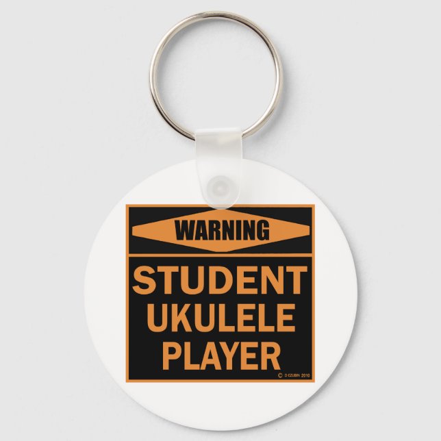 Student Ukulele Player Keychain (Front)