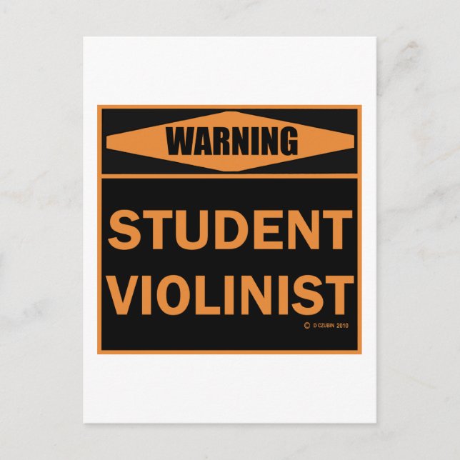 Student Violinist Postcard (Front)