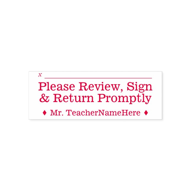Student Work Review + Name Rubber Stamp (Design)