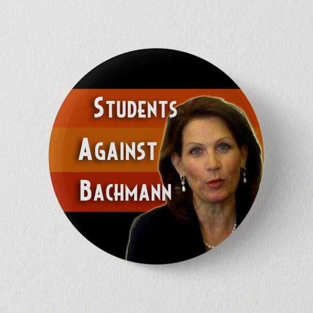 Students Against Bachmann campaign button (Front)