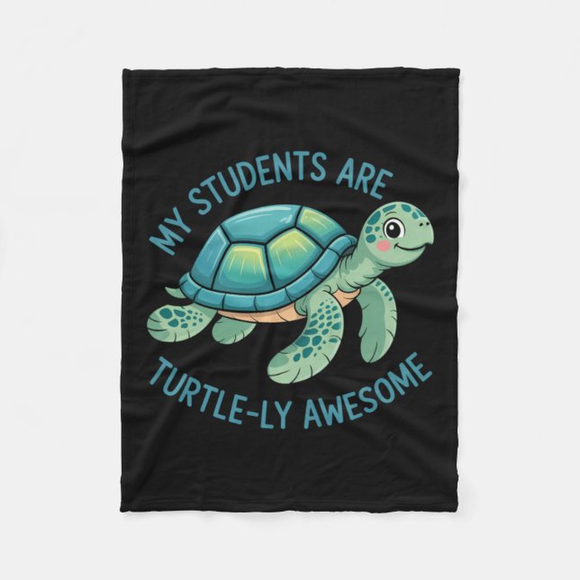 Students Cute Teacher Fleece Blanket (Front)