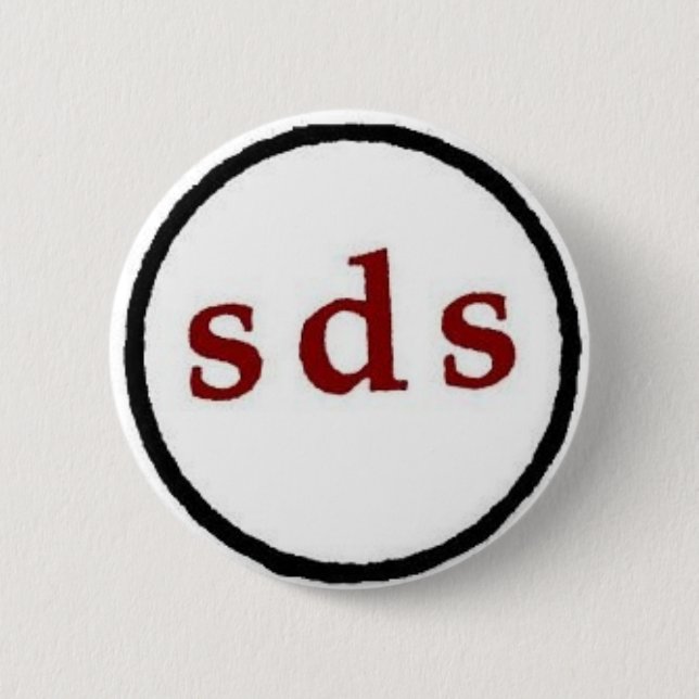 students for a democratic society button (Front)