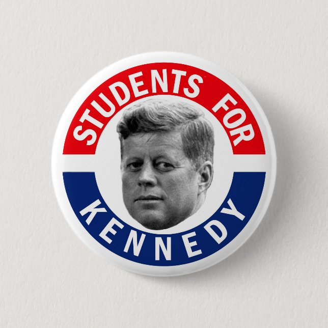 Students for Kennedy 2 Inch Round Button (Front)