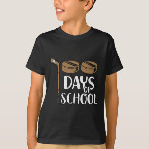 Students Fun 100th Day Of School Hockey  T-Shirt