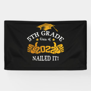 Students Graduation 5th Grade Class of 2022 Banner