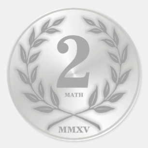 Student's Silver Medal Classic Round Sticker