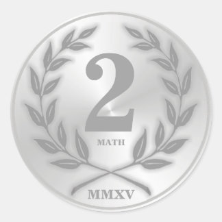 Student's Silver Medal Classic Round Sticker
