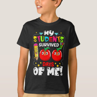 Students Survived 100 Days Of Me School Teacher St T-Shirt
