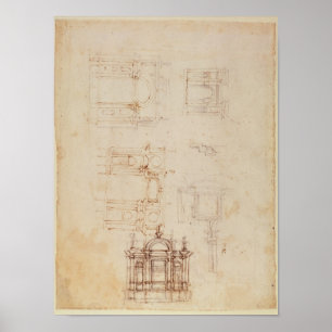 Studies for architectural composition poster