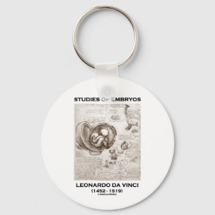 Studies Of Embryos (Leonardo da Vinci) Keychain