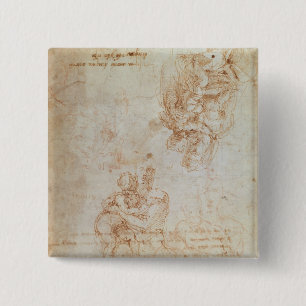 Studies of Madonna and Child 2 Inch Square Button