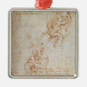 Studies of Madonna and Child Metal Ornament