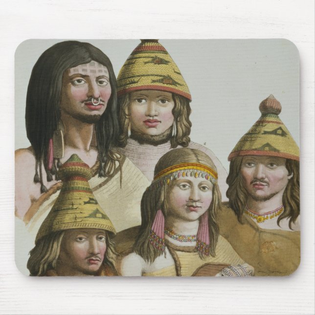 Studies of native Americans (colour litho) Mouse Pad (Front)