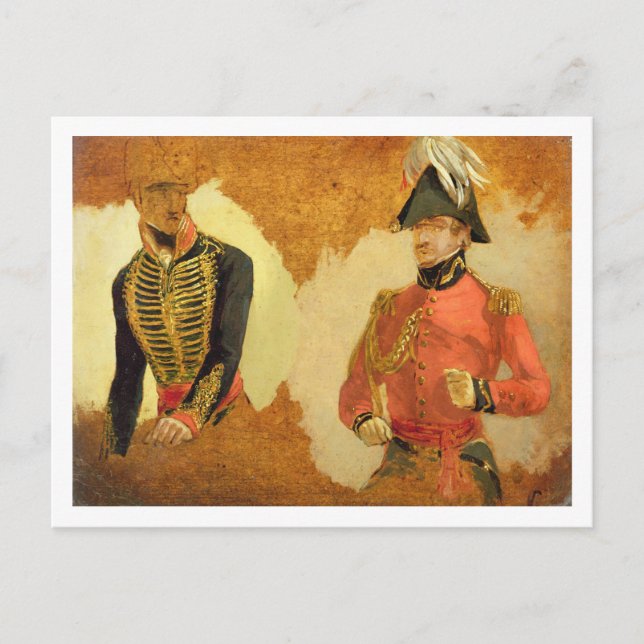 Studies of Royal Horse Artillery Uniform, and of a Postcard (Front)
