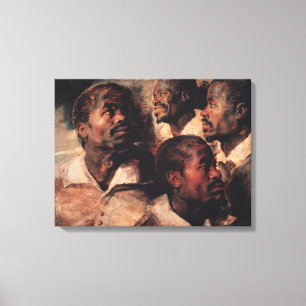 Studies of the Head of a Negro Canvas Print