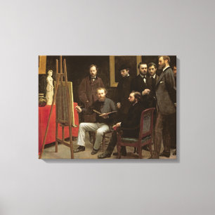 Studio at Batignolles, 1870 Canvas Print