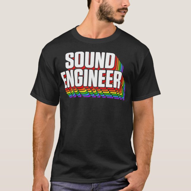 Studio Audio Engineer Fun Sing Sound Guy Tech  T-Shirt (Front)