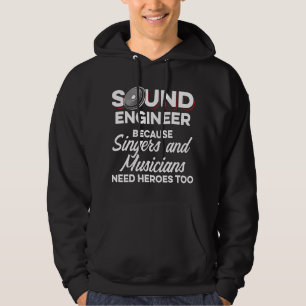 Studio Audio Engineer Musician Sound Guy Tech Hoodie