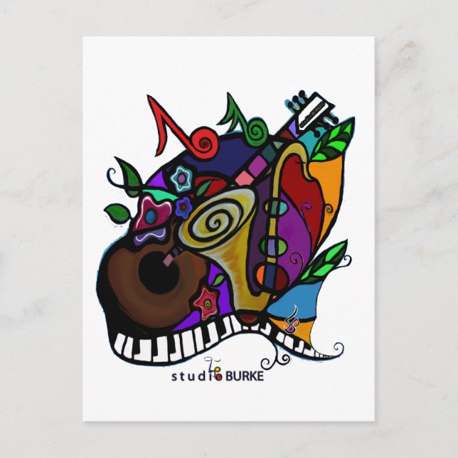 Studio Burke "Jazzy" Postcard (Front)