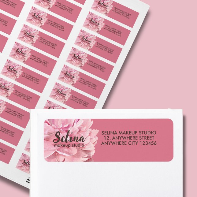 Studio De Maquillage Floral Rose Pink Crème Élégan (Créateur téléchargé)