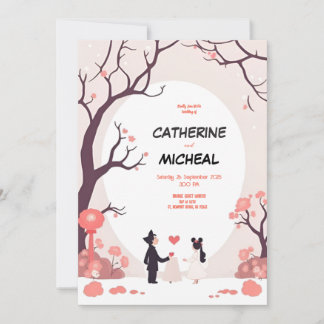 Studio Ghibli Style Invitation de mariage personna