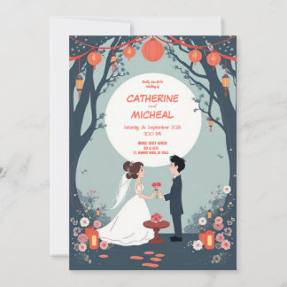 Studio Ghibli Style Personlized Wedding Invite