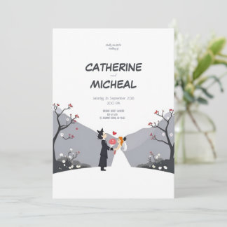 Studio Ghibli Style Personlized Wedding Invite