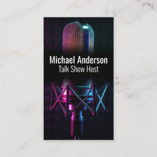 Studio Microphone   Colourful Ambient Light Business Card