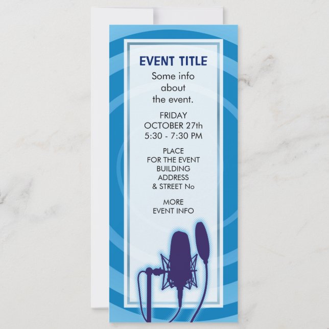 Studio Microphone Invitation (Back)