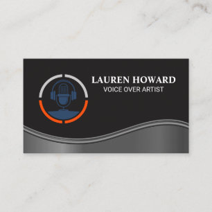 Studio Microphone Sound Engineer Singer Business Card