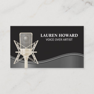 Studio Microphone Sound Engineer Singer Business Card