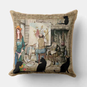 Studio of Anton Pieck Throw Pillow