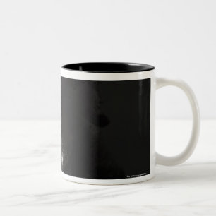 Studio portrait of black jack-a-doodle Two-Tone coffee mug