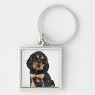 Studio portrait of Rottweiler puppy Keychain