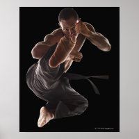 Studio shot of martial arts practitioner in