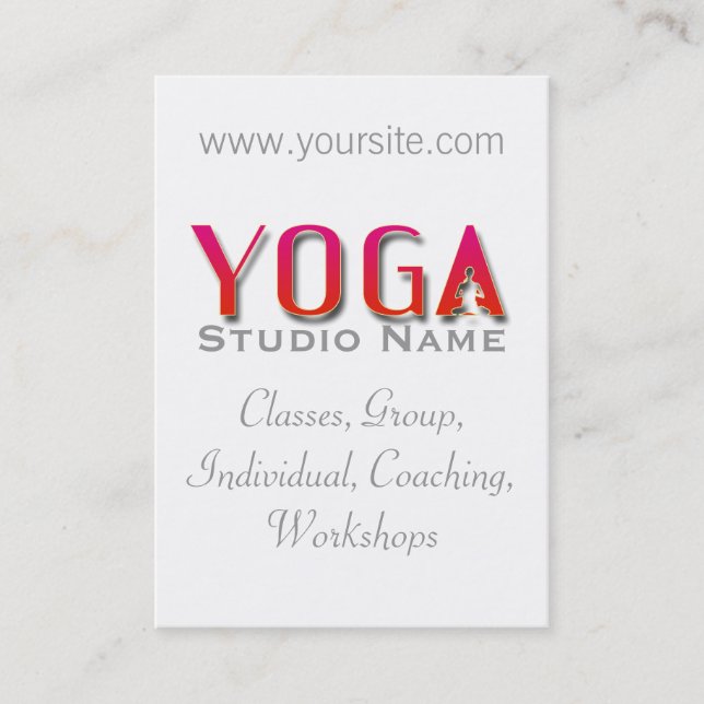 Studio Yoga - Carte de visite (Devant)