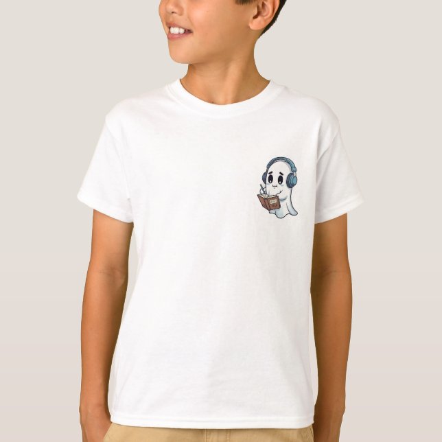 Studious Ghost Kids T-Shirt (Front)