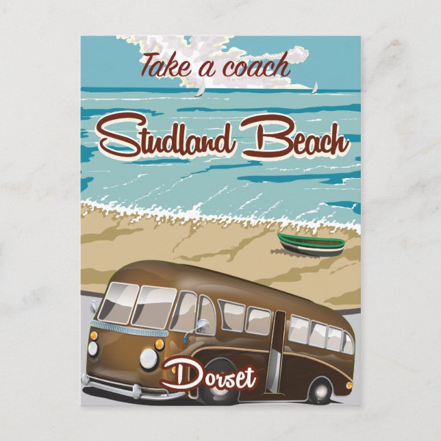 Studland Beach Dorset coach trip Postcard (Front)