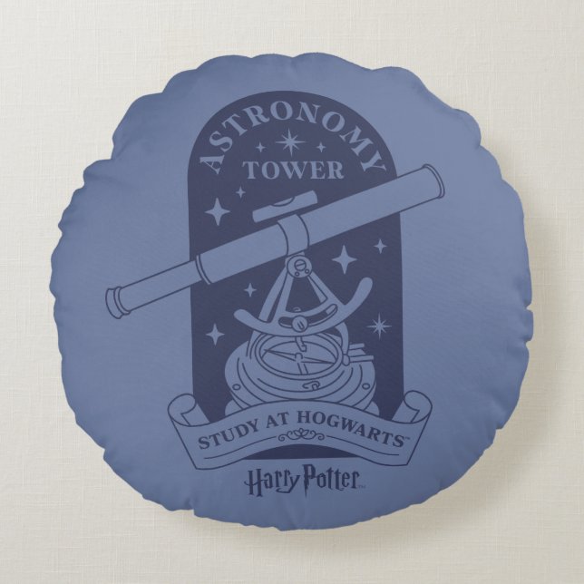 Study at HOGWARTS™ Astronomy Tower Round Pillow (Front)