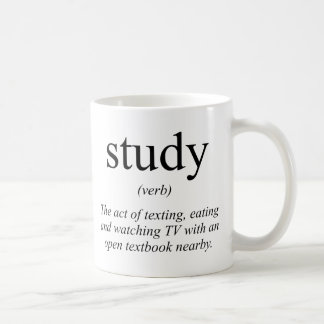 Study definition coffee mug