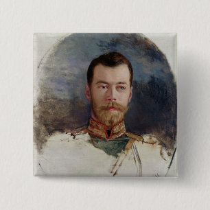 Study for a portrait of Tsar Nicholas II 1898 2 Inch Square Button