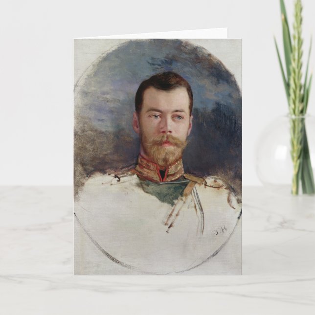 Study for a portrait of Tsar Nicholas II  1898 Holiday Card (Front)