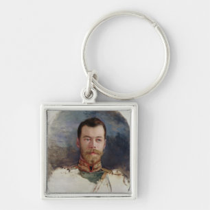 Study for a portrait of Tsar Nicholas II  1898 Keychain