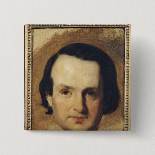 Study for a portrait of Victor Hugo c.1836 2 Inch Square Button